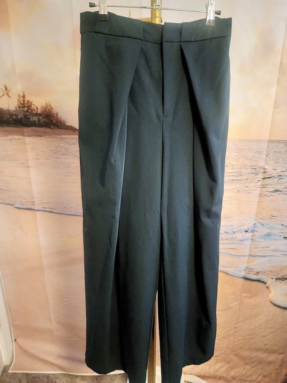Commense Wide Leg Pants in Dark Green Size Small Like New
